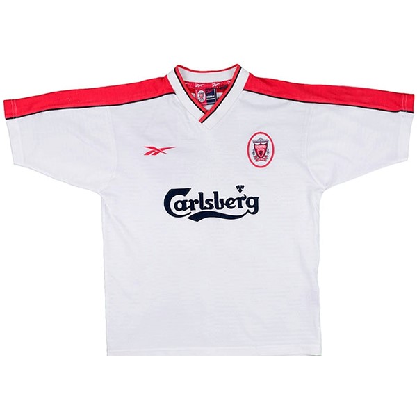 Auswärtstrikot Thailand Liverpool Retro 1998 Rote Günstige Fußballtrikots